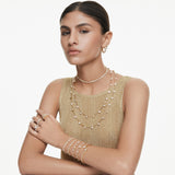 Swarovski Imber Hoop Earrings - Gold Tone-Plated 24mm - White