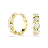 Swarovski Imber Hoop Earrings - Gold Tone-Plated 24mm - White