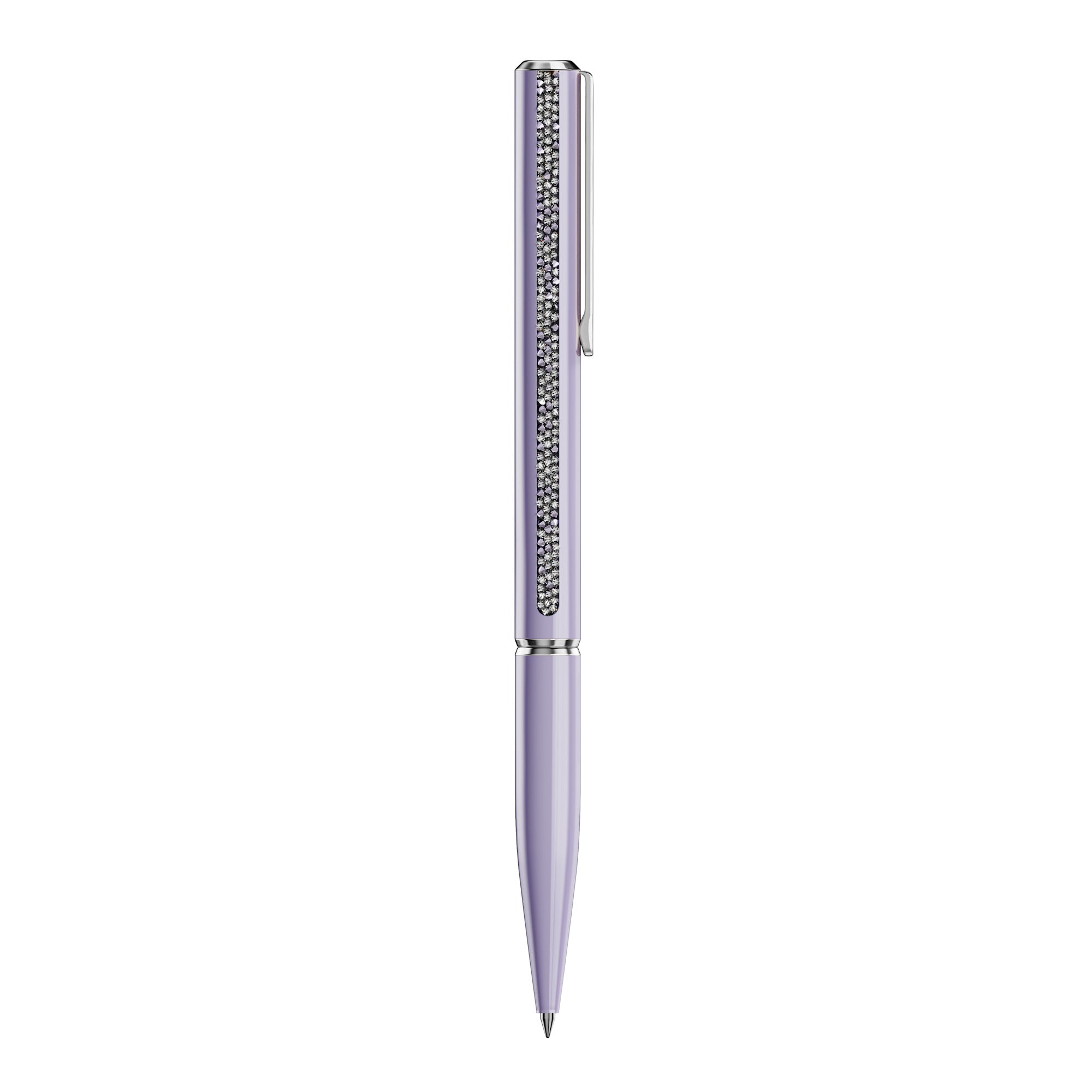 Swarovski Crystal Shimmer Glide Ballpoint Pen - Chrome Plated - Purple