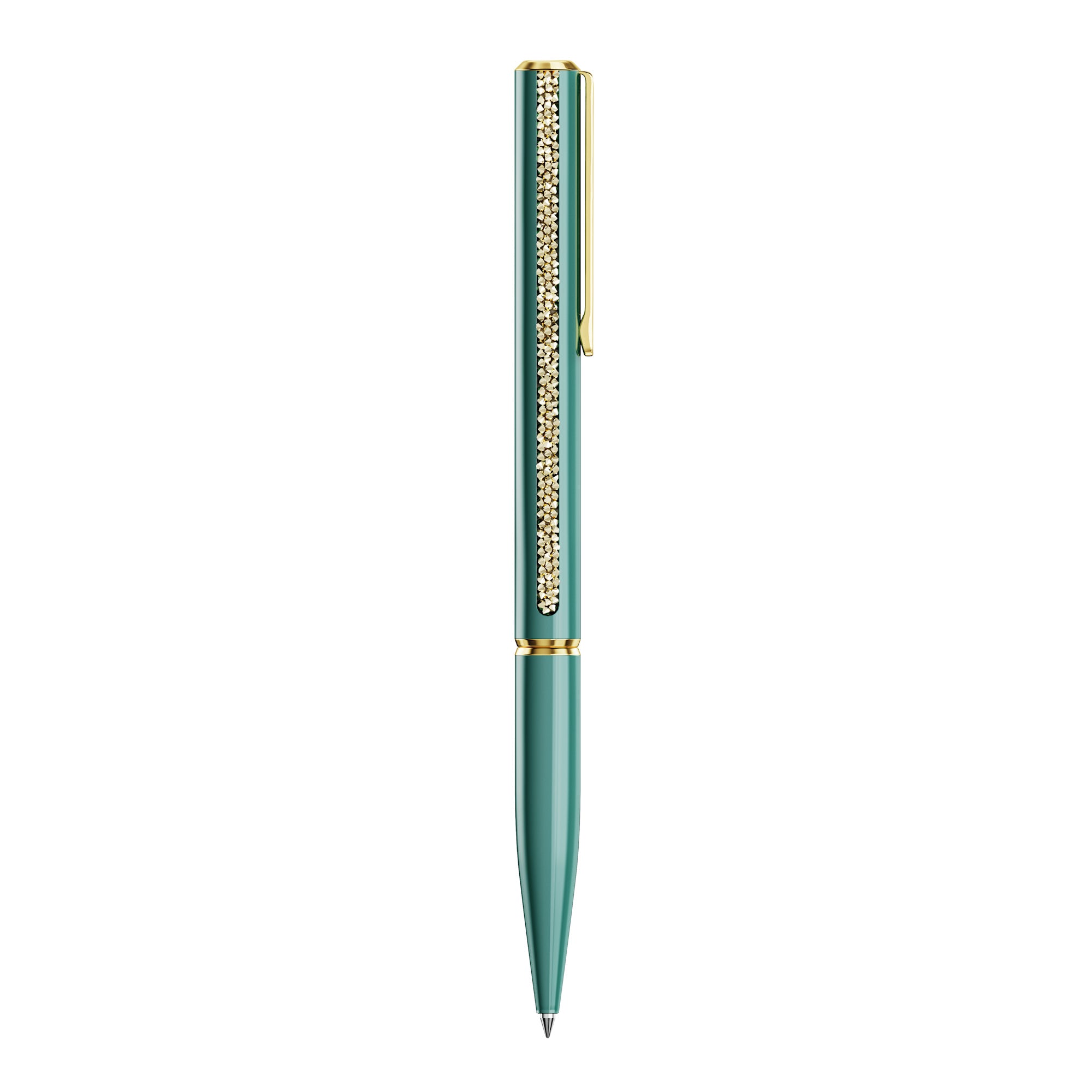 Swarovski Crystal Shimmer Glide Ballpoint Pen - Gold Tone-Plated - Green
