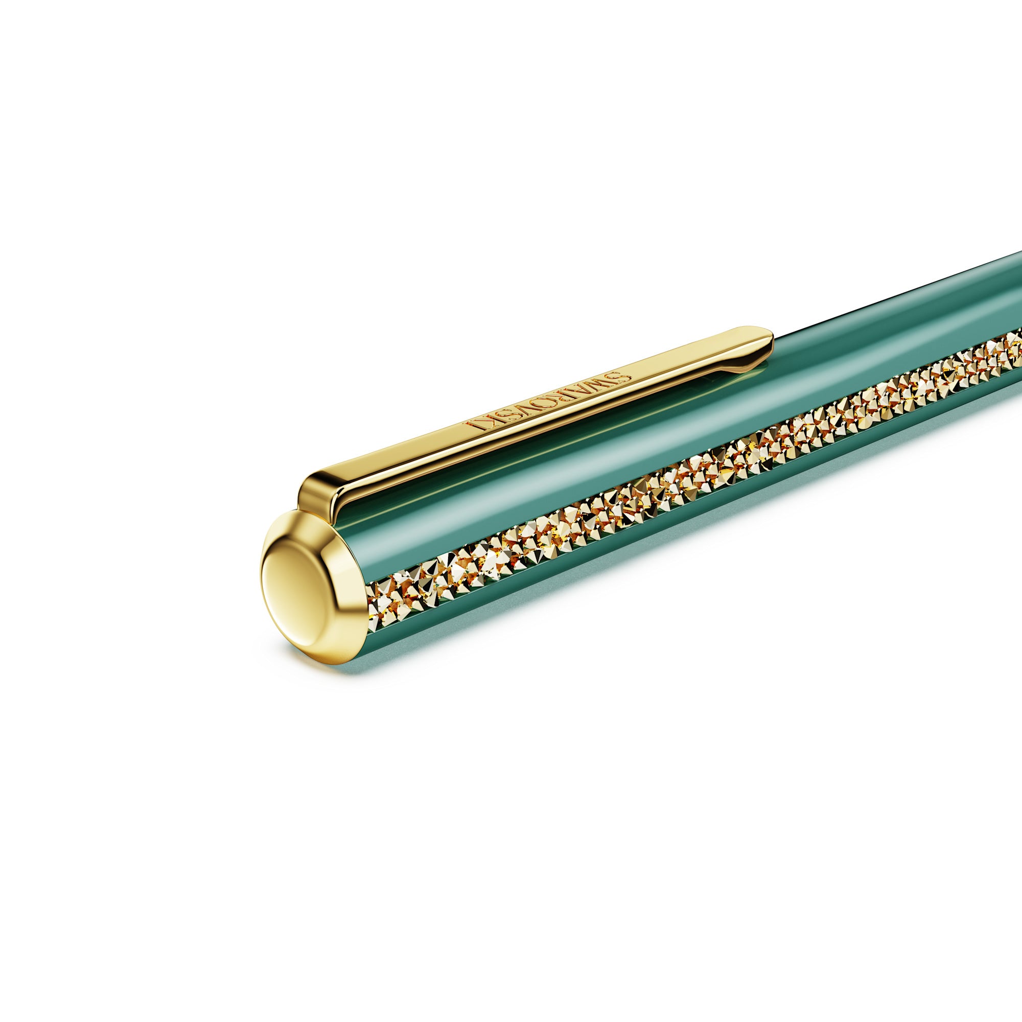 Swarovski Crystal Shimmer Glide Ballpoint Pen - Gold Tone-Plated - Green