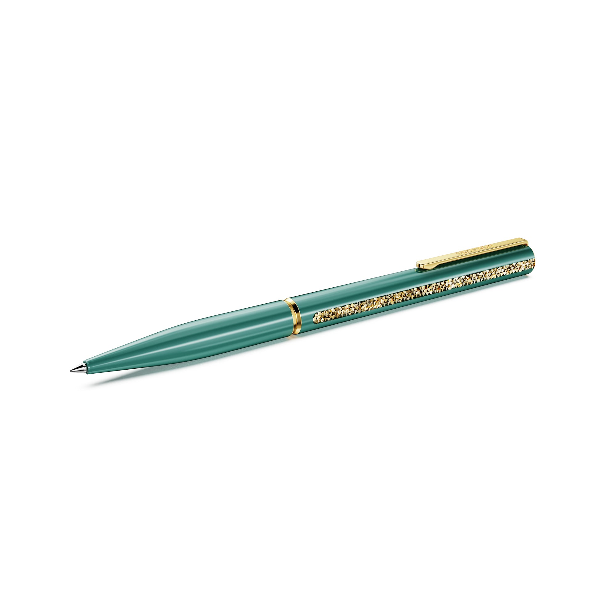 Swarovski Crystal Shimmer Glide Ballpoint Pen - Gold Tone-Plated - Green