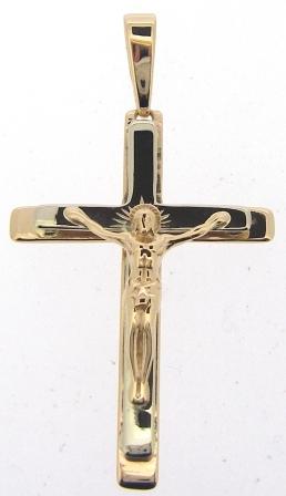 Vintage 14ct Rose And White Gold Crucifix Cross Pendant