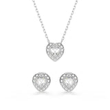 Swarovski Ariana Grande SS25 Capsule Angelic Set - Rhodium Plated - White Jewellery Sets Necklace