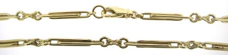 Vintage 9ct Yellow Gold Fancy Link Chain 20'