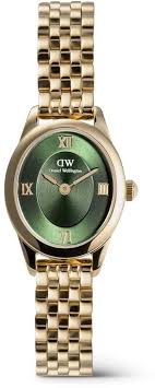 Daniel Wellington Ladies Ophelia Mini Emerald Gold Green 22mm Watch