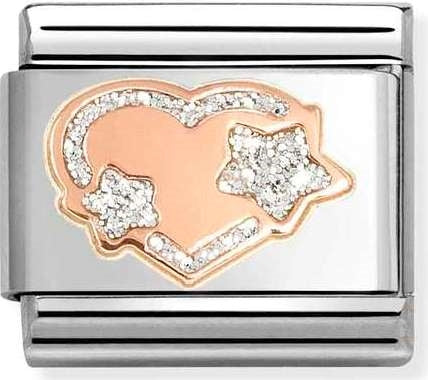 Nomination Composable Classic Glitter Star Heart Charm