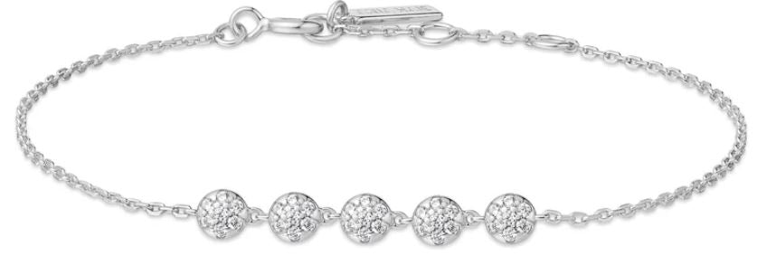SS CZ Multi Beaded Bclt 16.5-18.5cm
