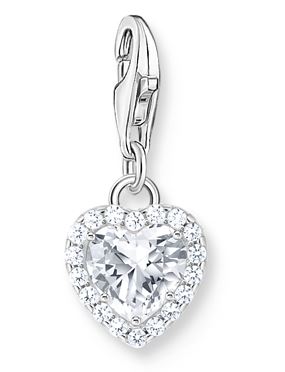 Thomas Sabo Sterling Silver Cubic Zirconia Heart Charm