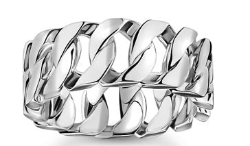 Thomas Sabo Sterling Silver Wide Chain Link Ring