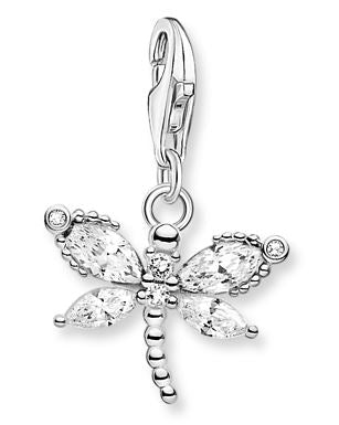 Thomas Sabo Sterling Silver Dragonfly Charm with Cubic Zirconia