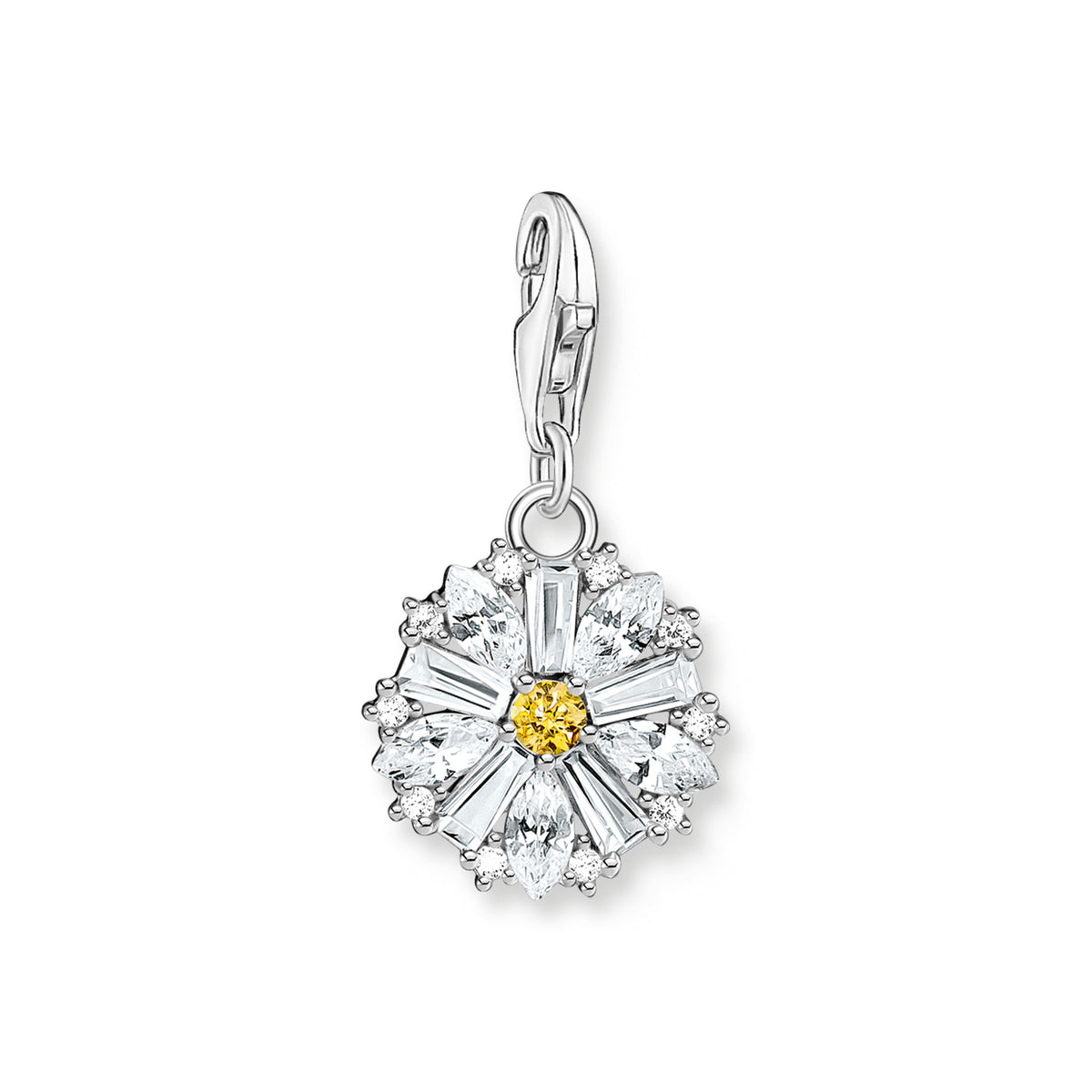 Thomas Sabo Sterling Silver CZ Daisy Charm