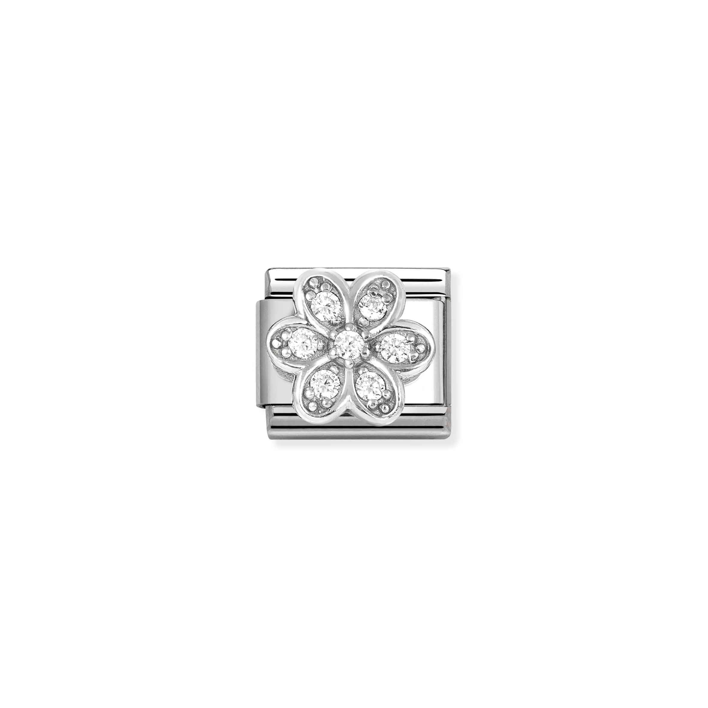 Nomination Composable Classic White Daisy Charm Link