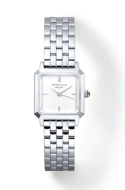 Rosefield Ladies Boxelle Silver White 19.5x19. Watch