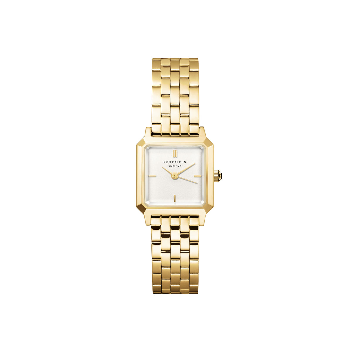 Rosefield Boxelle Gold 19.5mm White Dial Quartz Watch