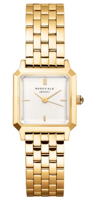 Rosefield Boxelle Gold 19.5mm White Dial Quartz Watch