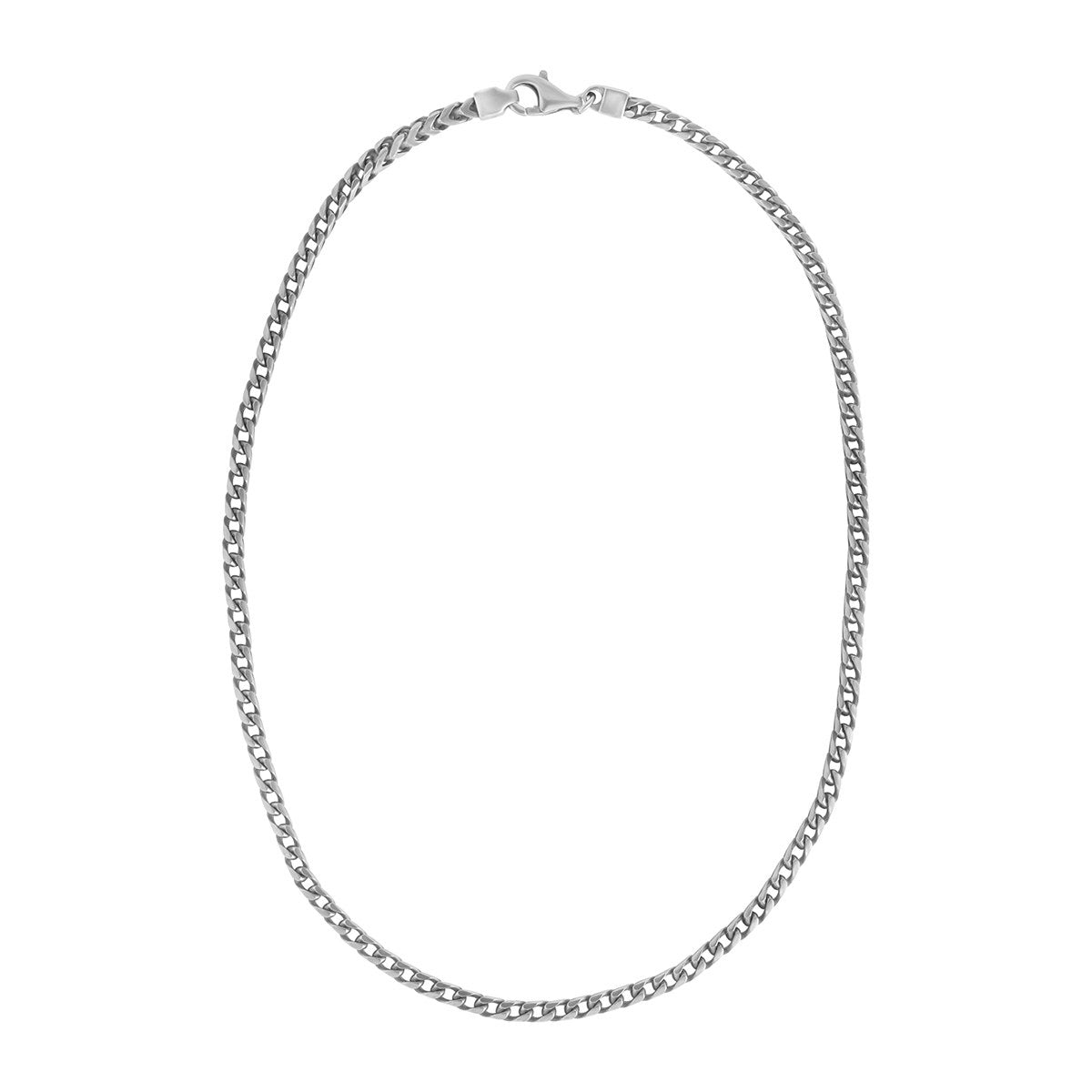 Oxidised Sterling Silver Foxtail Chain