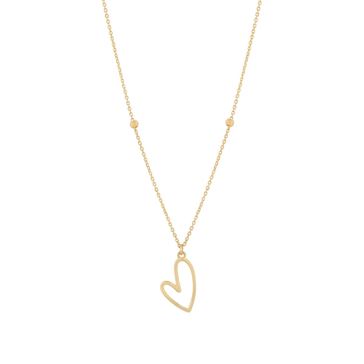 9ct Yellow Gold Open Heart Necklace