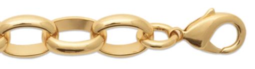 What She's Doing Now - Yellow Gold Plated Large Oval Belcher Bracelet 20.5cm