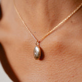 Secret Garden - Yellow Gold Plated Oval Locket Pendant With CZ Star Centre 45cm