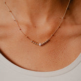 Miss Understood - Yellow Gold Plated CZ Ball Necklace 45cm