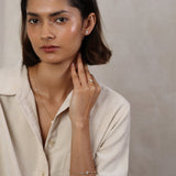 Crossed Destiny - Yellow Gold Plated CZ Halo Stud Earrings