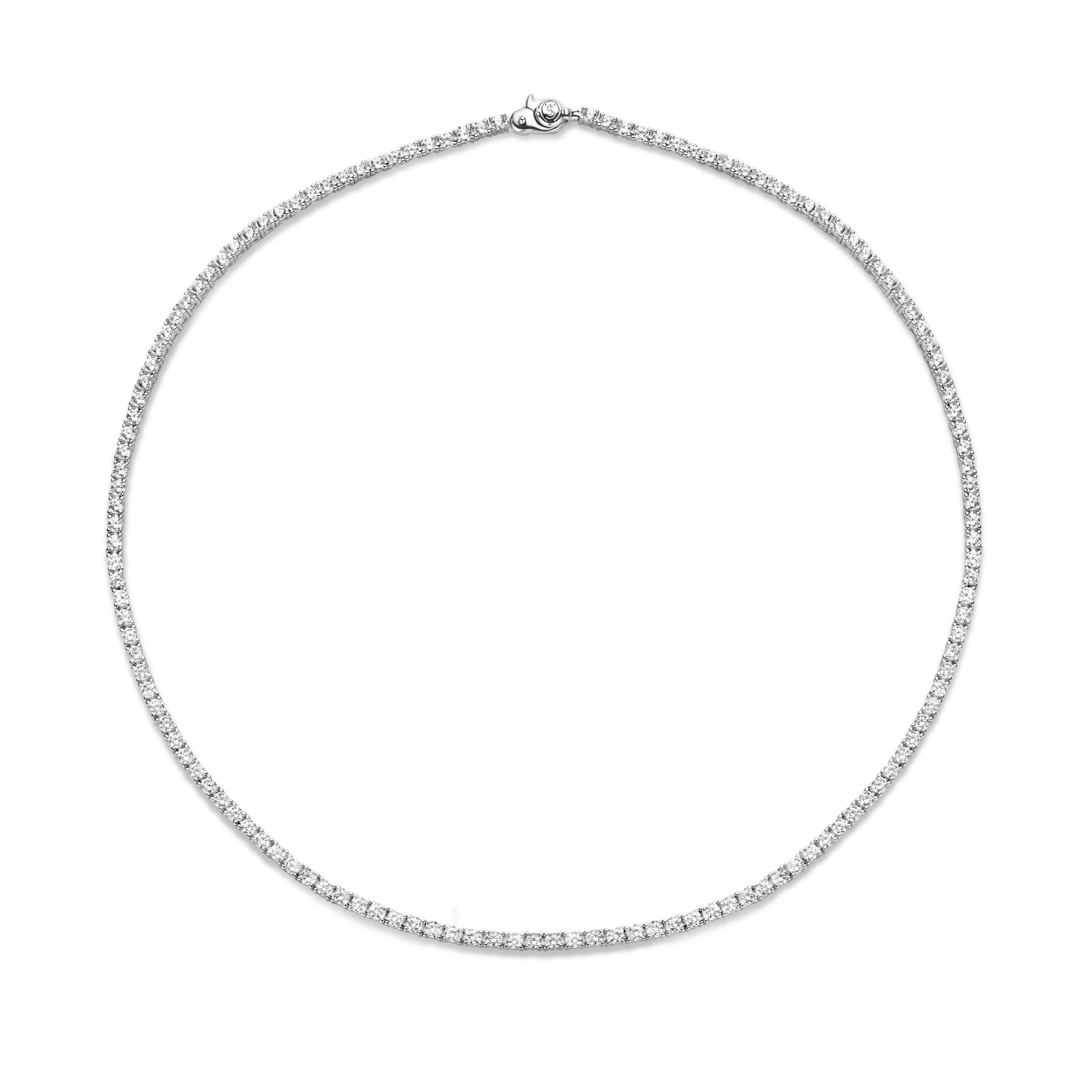 Ti Sento Sterling Silver Cubic Zirconia Tennis Necklace - 43cm