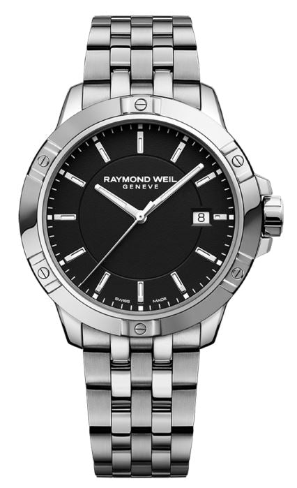 Tango Quartz 41 mm Mens Watch Stainless Steel Black Dial