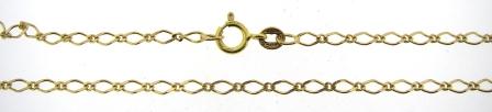 Vintage 9ct Yellow Gold Fancy Link Chain 16'