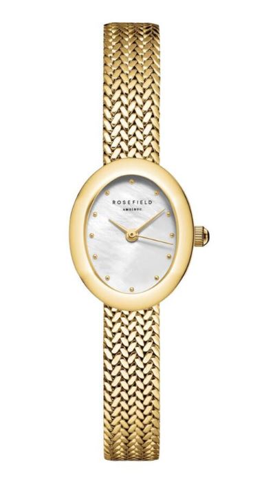 Rosefield Ladies Mini Oval Mother of Pearl 18mm watch