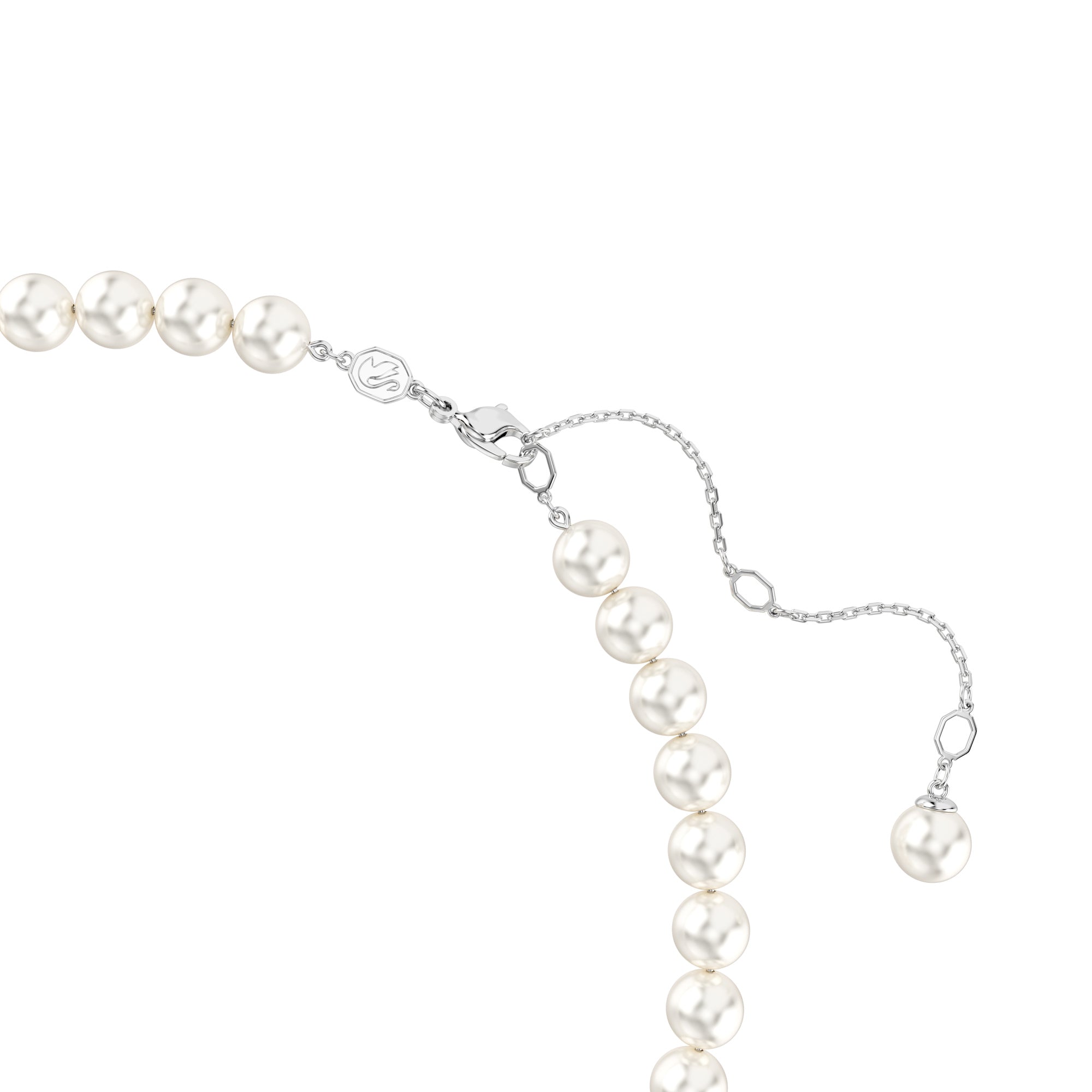 Swarovski Ariana Grande SS25 Capsule Necklace - Rhodium Plated - Crystal Pearl