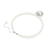 Swarovski Ariana Grande SS25 Capsule Necklace - Rhodium Plated - Crystal Pearl