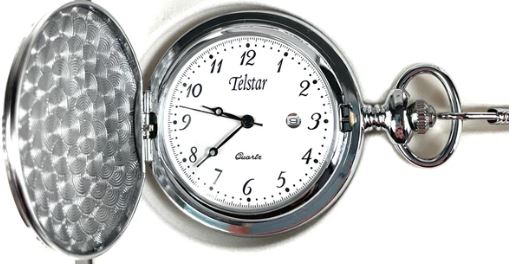 Telstar Mens Pocket Quartz Watch White 51mm watch