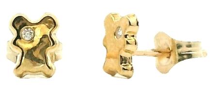 Dazzling 9ct Yellow Gold Oval CZ Cluster Stud Earrings