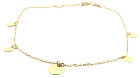 9ct Yellow Gold Disc Bracelet