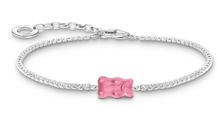 Thomas Sabo Sterling Silver Pink Haribo Tennis Bracelet with Cubic Zirconia
