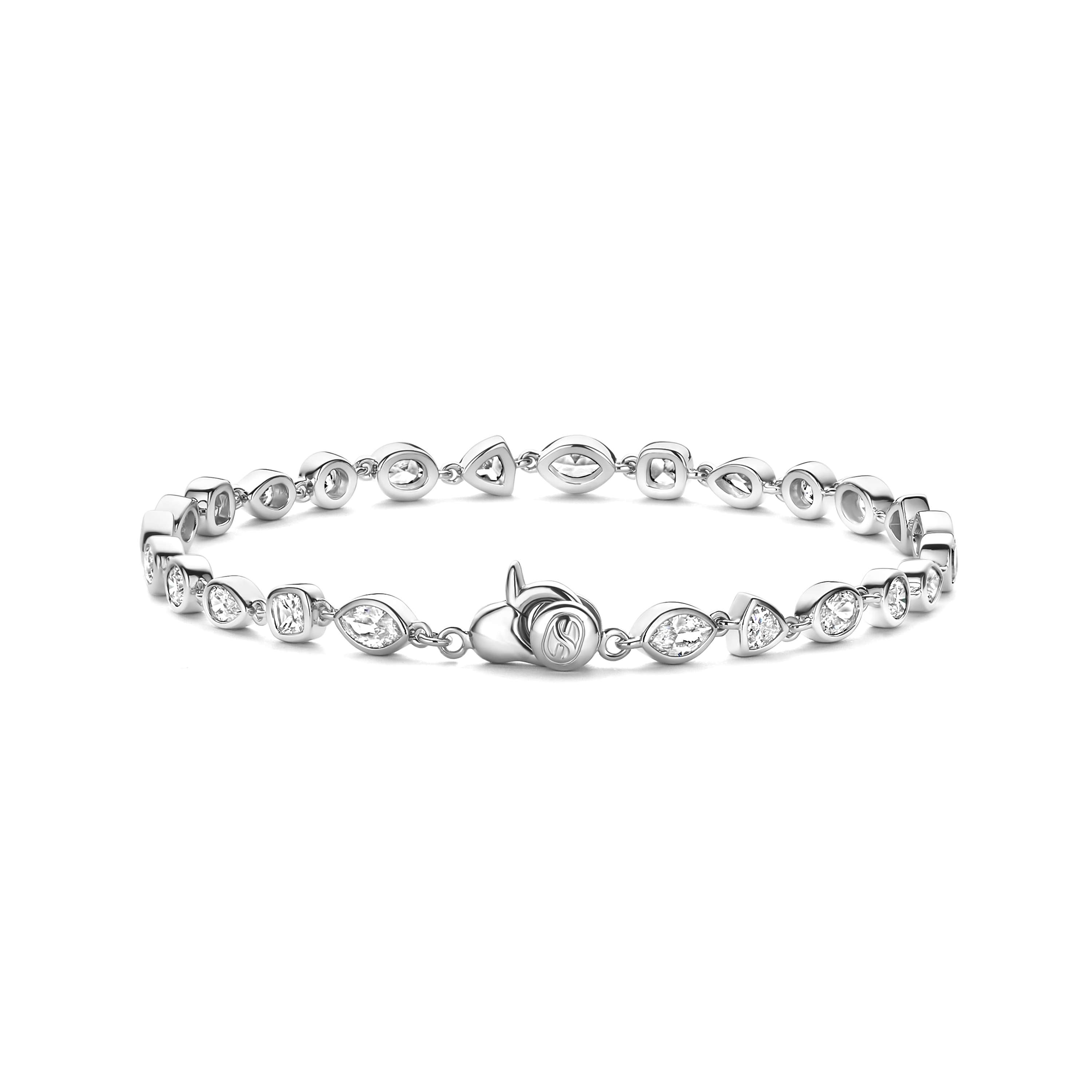 Ti Sento Sterling Silver Multi-Shape Cubic Zirconia Bracelet
