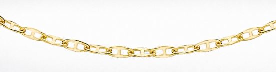 10ct Yellow Gold Mini Flat Rambo Chain,18- inches Necklace