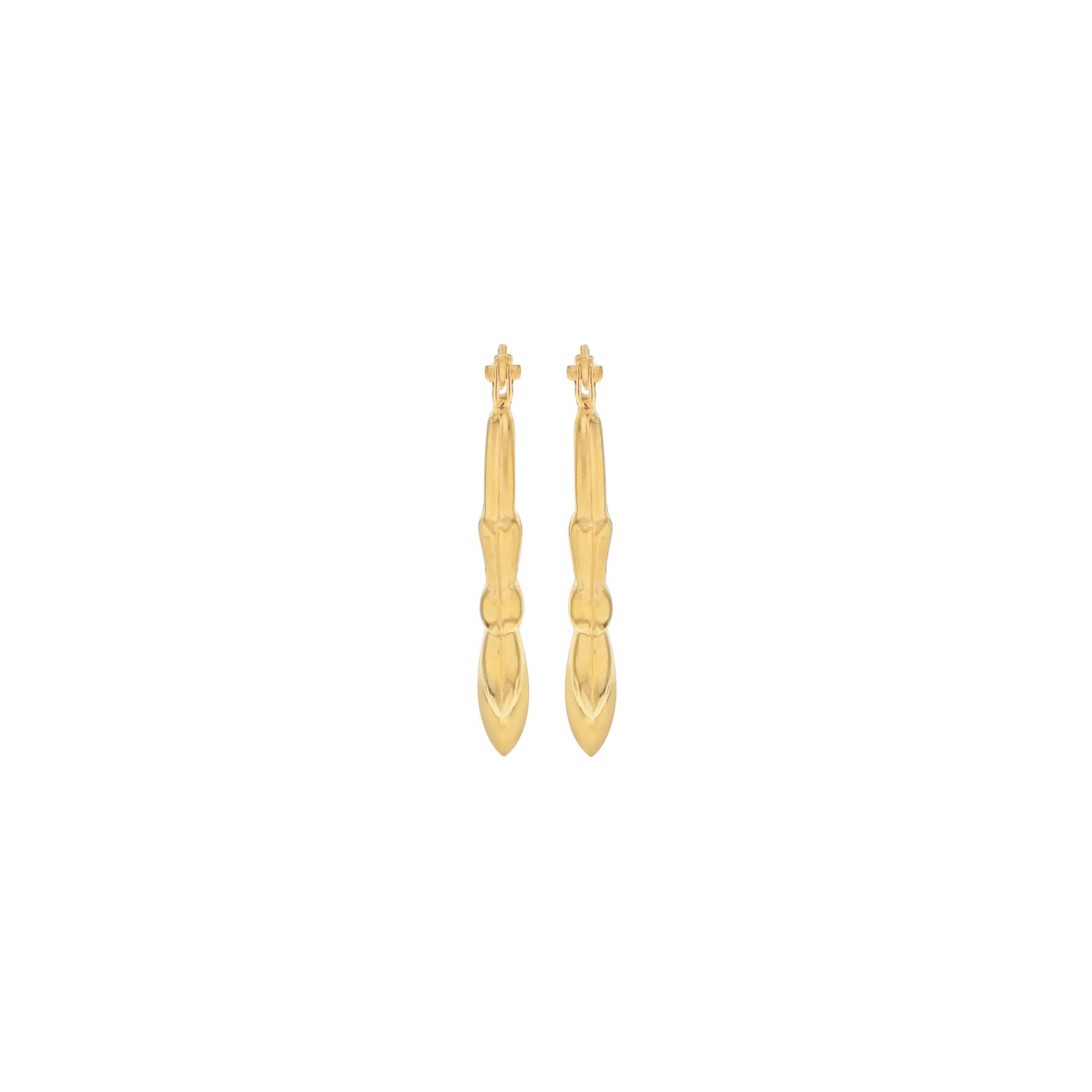 9ct Yellow Gold Claddagh Creole Earrings 20x22mm