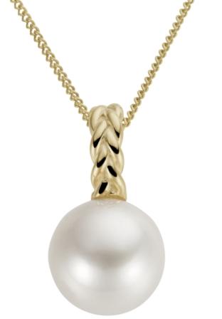Cultured Freshwater Pearl and 9ct Yellow Gold Pendant