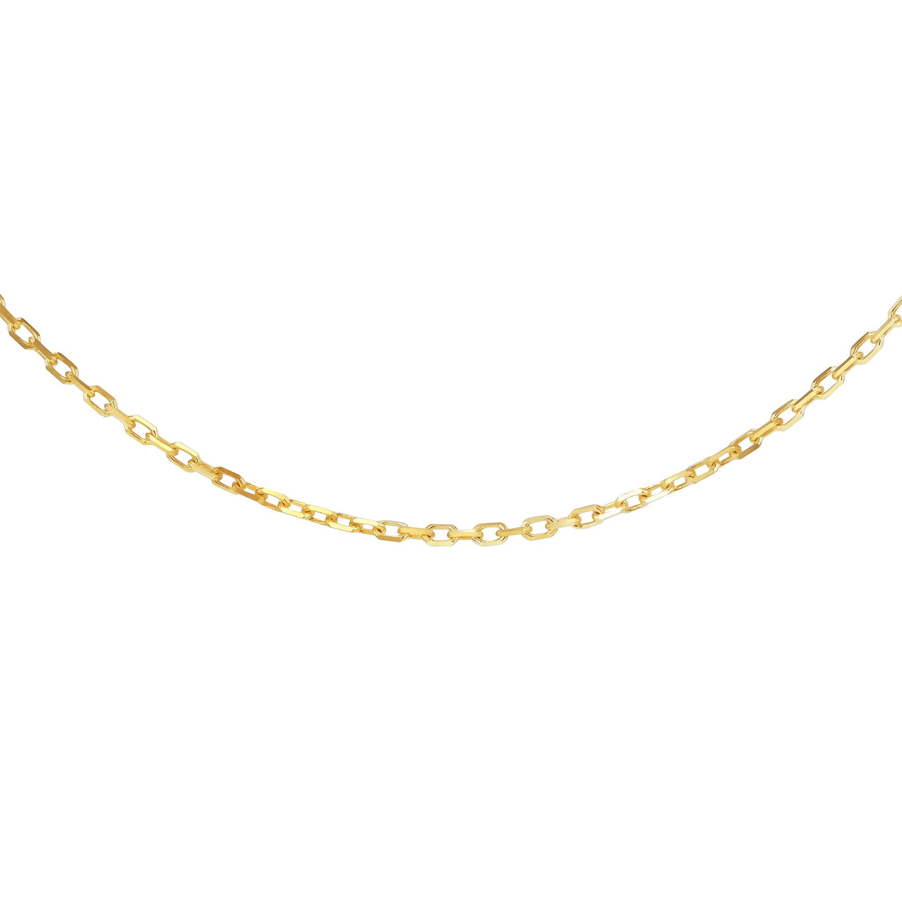 9ct Yellow Gold Diamond Cut Trace Chain