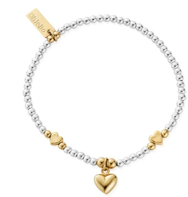 Sterling Silver And Yellow Gold Plated Bracelet
