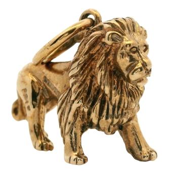 Vintage 9ct Yellow Gold Lion Charm