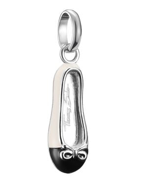 Thomas Sabo Sterling Silver Cream Ballerina Shoe Charm