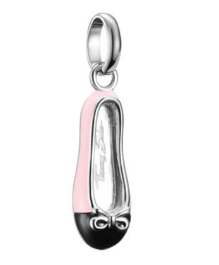 Thomas Sabo Sterling Silver Pink Ballerina Shoe Charm