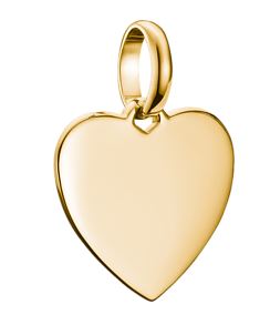 Thomas Sabo Sterling Silver Yellow Gold Plated Engravable Heart Charm