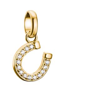 Thomas Sabo Sterling Silver Yellow Gold Plated Horseshoe Charm with Cubic Zirconia