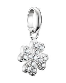 Thomas Sabo Sterling Silver Four Leaf Clover Charm with Cubic Zirconia