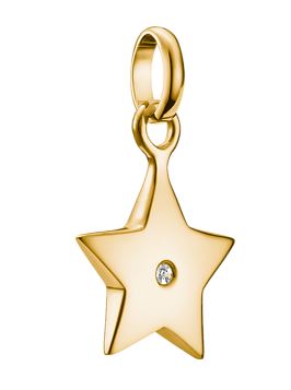 Thomas Sabo Sterling Silver Yellow Gold Plated Star Charm with Cubic Zirconia