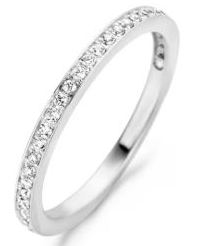 Blush 14ct White Gold Pave set CZ Band - 54